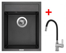 Sinks CLASSIC 400 Metalblack + Flexia 